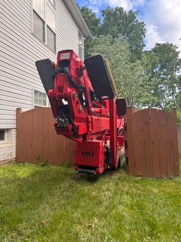 Spider lift through a 36" gate