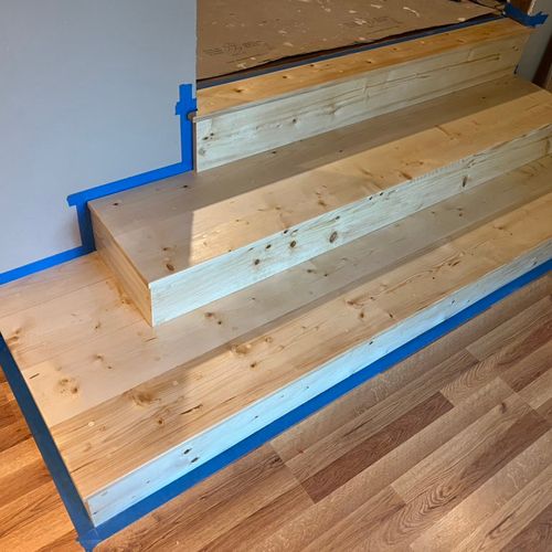 Custom pine stairs 