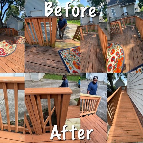 Dalan did an amazing job pressure washing our deck