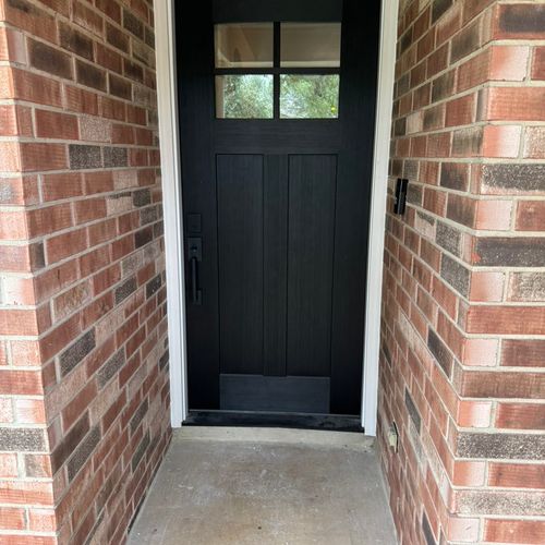 Great work installing a new front door.   Showed u