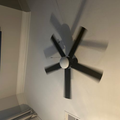 Ceiling fan was put up quick and easy! Definitely 