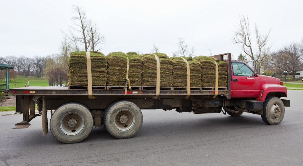 sod on delivery truck