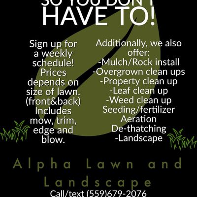Avatar for Alpha Lawn and Landscape