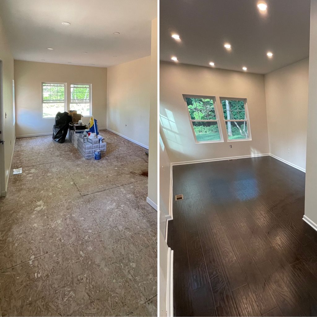 Around 700 square feet laminate flooring finish