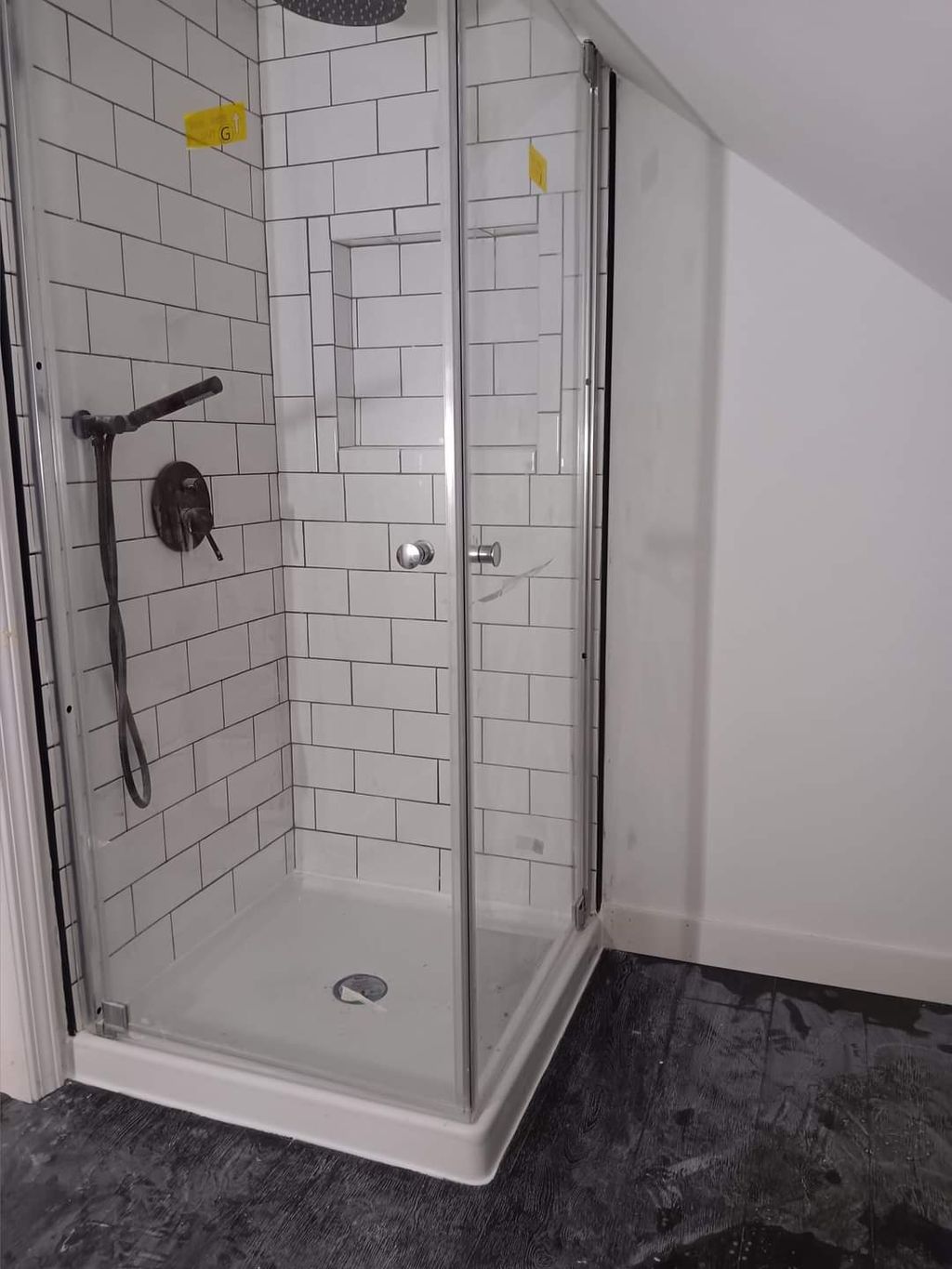 bathroom addition with custom tile shower