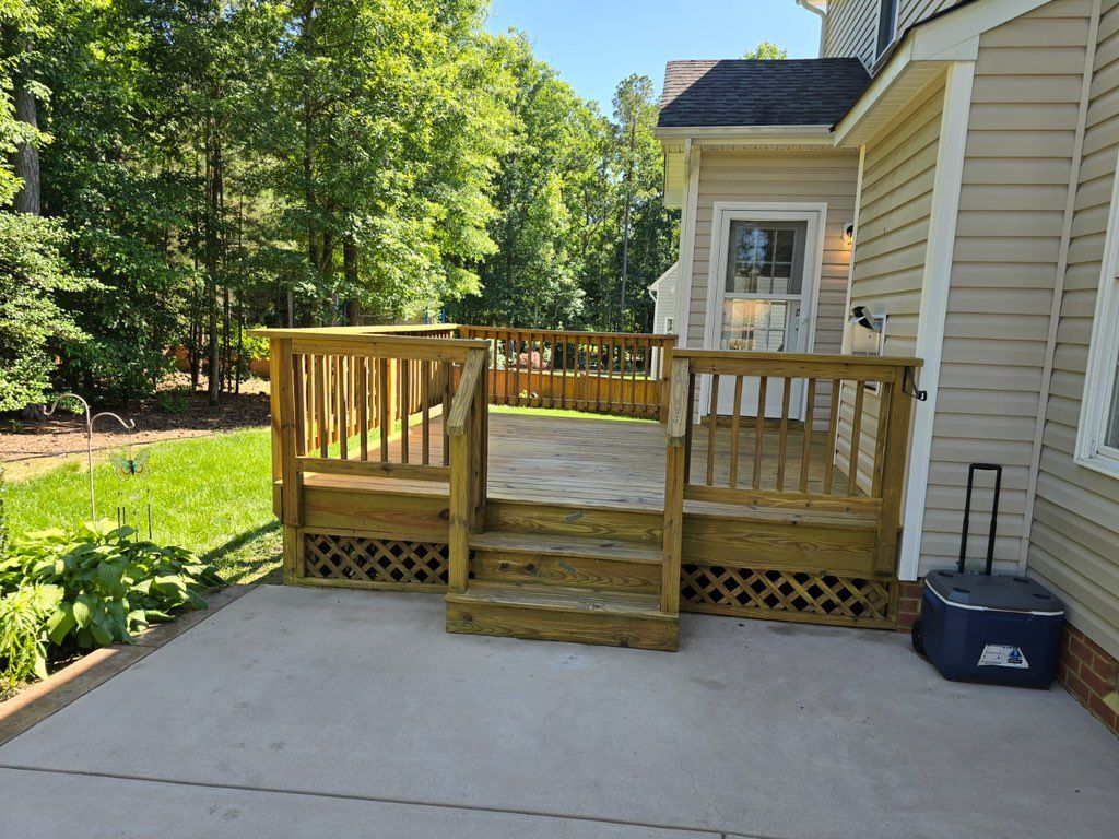 After power wash and Stain