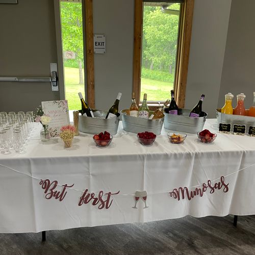 Mimosa Bar set up