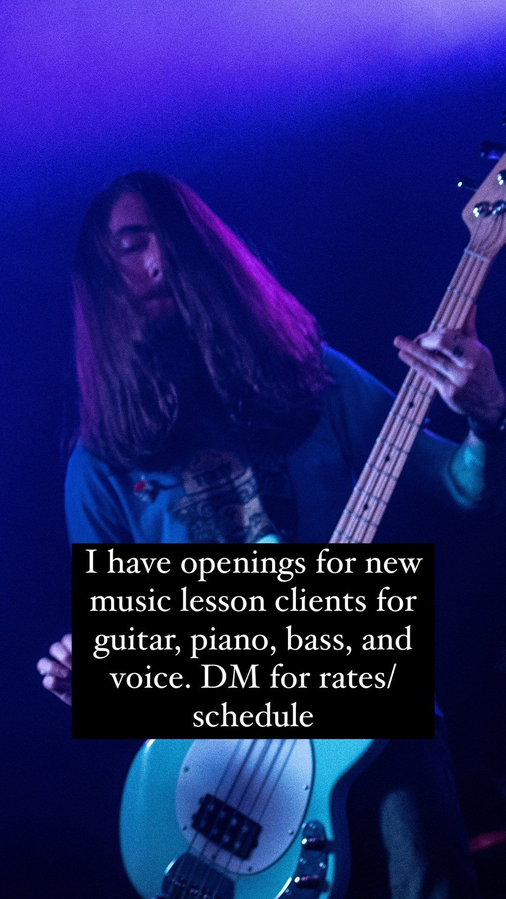 Contact me for your music lessons! 😊