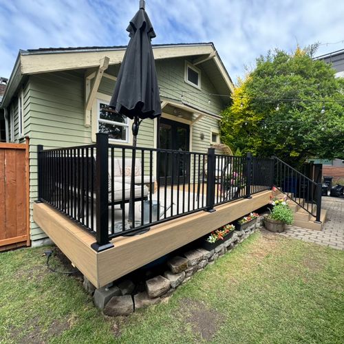 Resurfaced the deck with Timbertech planks and add