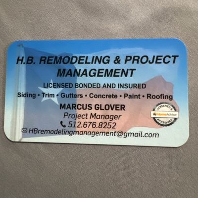 Avatar for H.B. Remodeling & Project Management