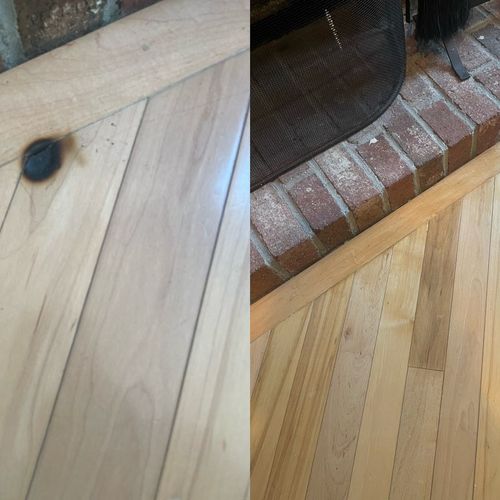 Flooring repair, customer supplied match