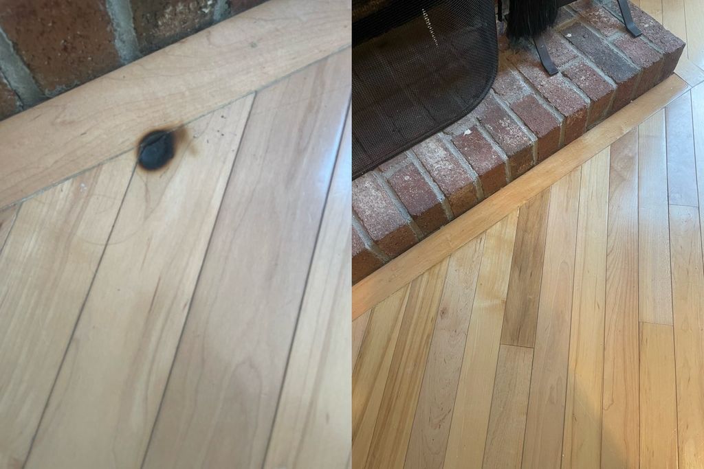 Flooring repair, customer supplied match