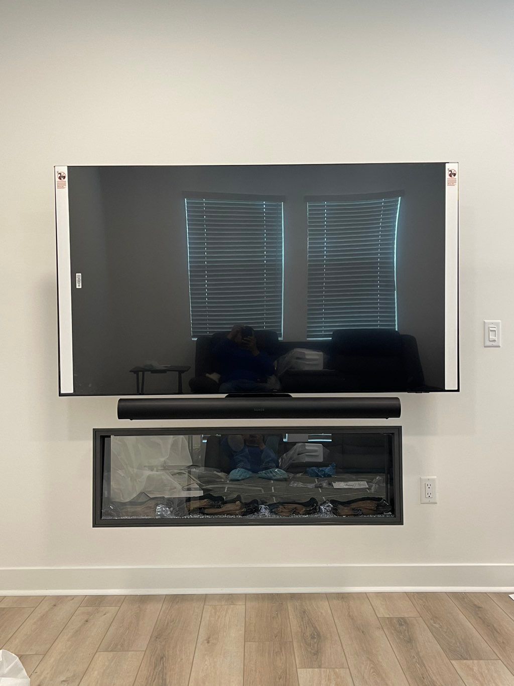 75" tv mount and sound bar 