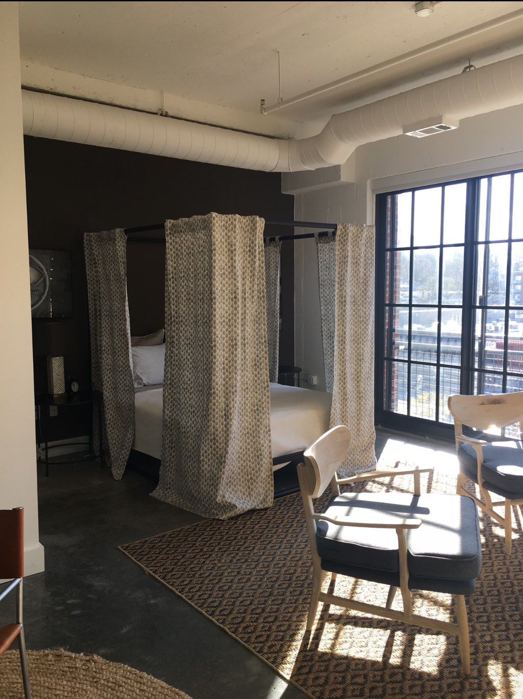 Queen size bed and canopy assembly 