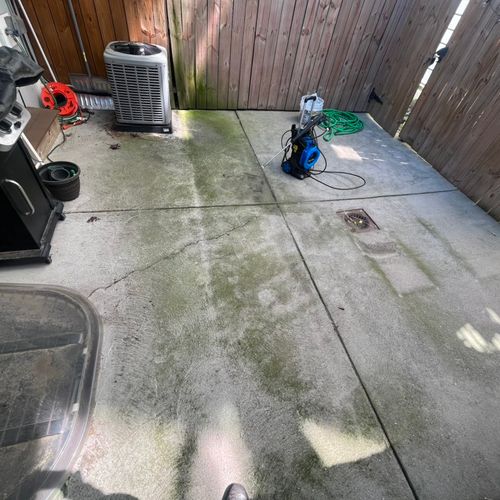 Luis did a great job power washing the two outside