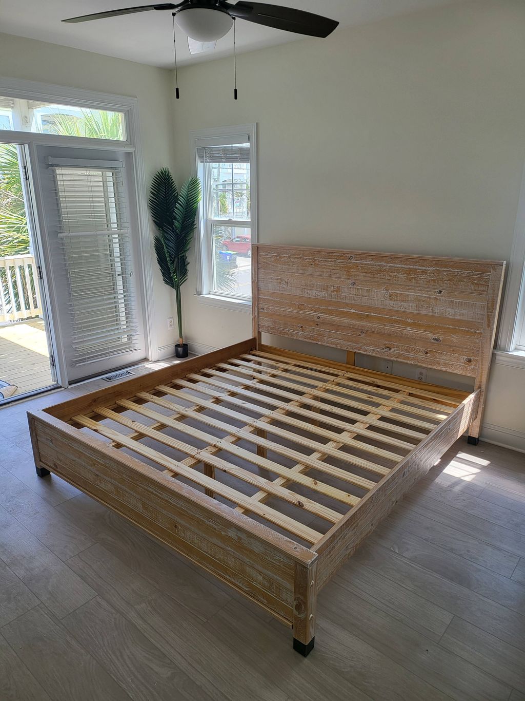 King Platform bed set up 