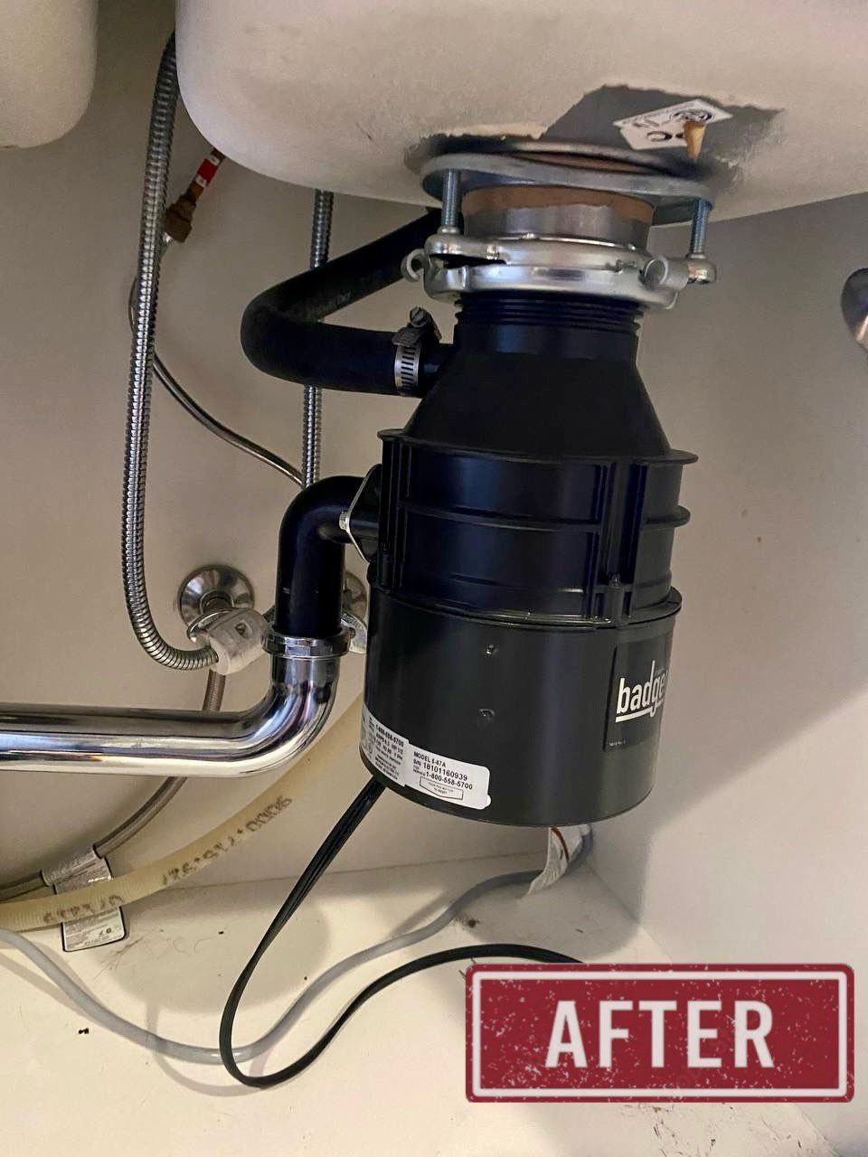 Installing/replacement  a garbage disposal