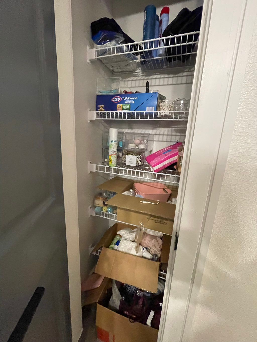 Bathroom closet before picture