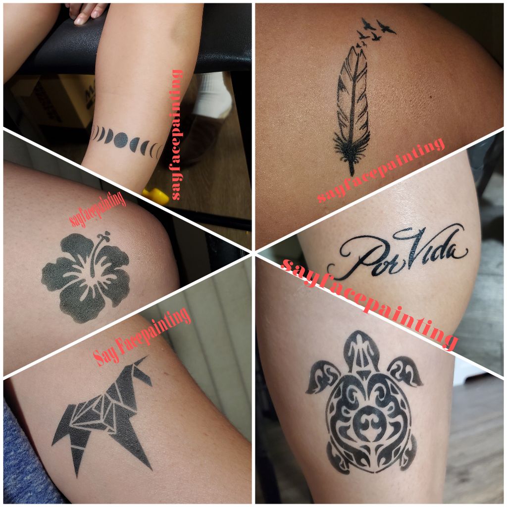 Realistic airbrush tattoo water resistant 