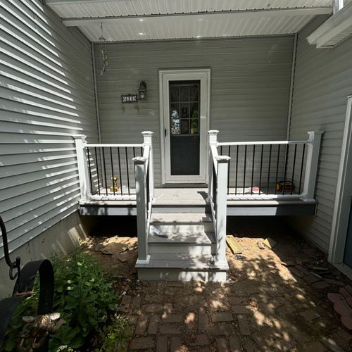 Deck remodel Buxton, Maine. After