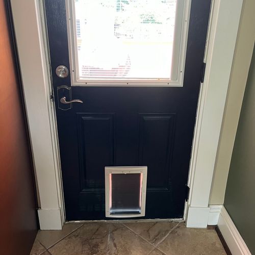 Gabriel installed my doggy door and it looks great