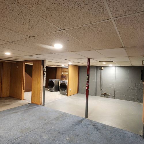 Adding Lights to basement (after)