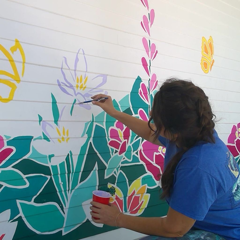 Laura Lewis Mural Painting