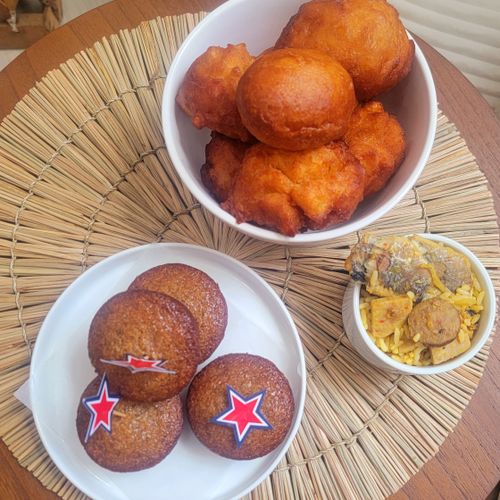 Rice Bread, Kala and Dry Rice