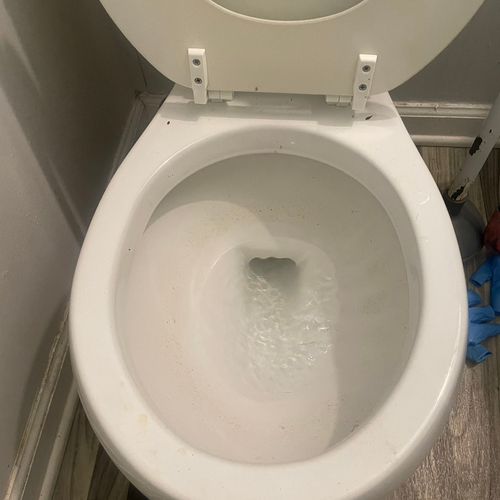 Toilet unclogged and draining!