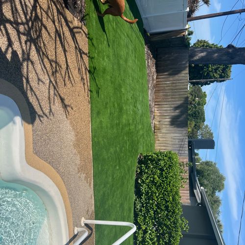 We were looking to redo our backyard with turf and