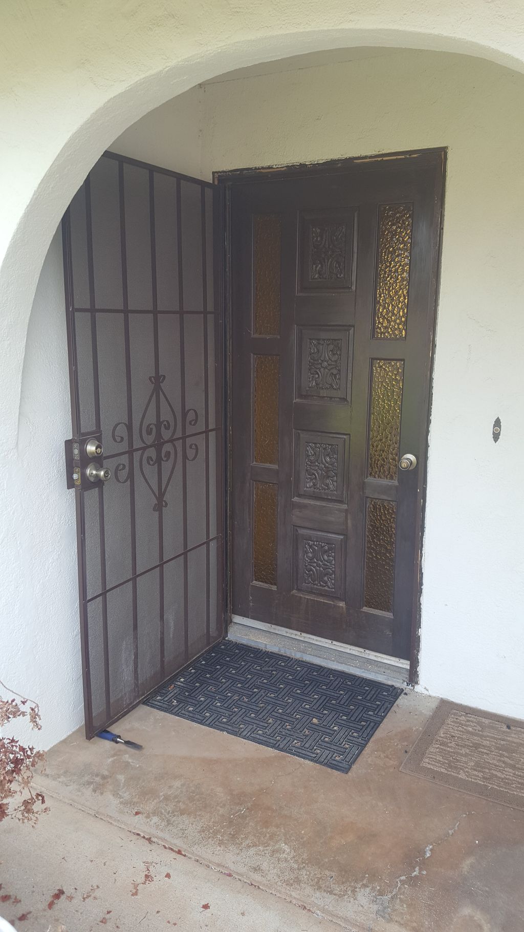 Front door before