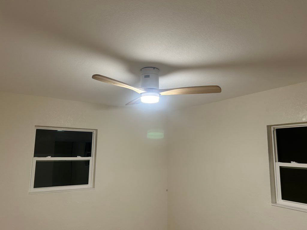 Replaced ceiling fan