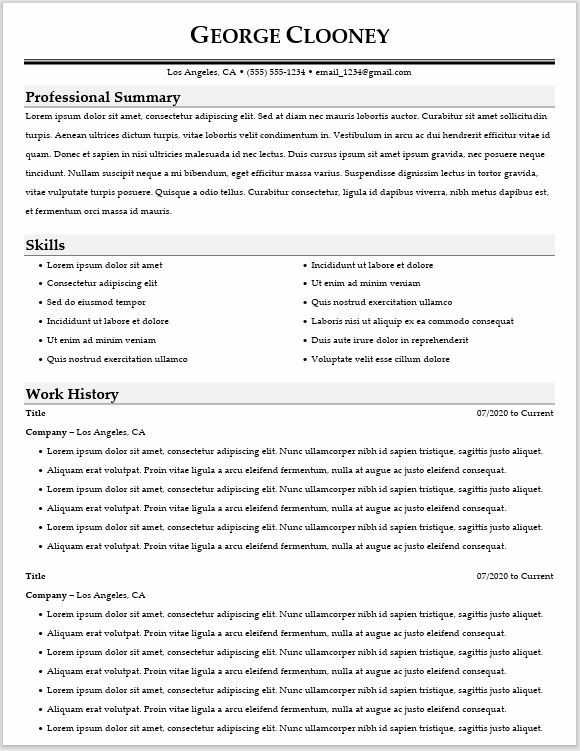 Resume Writing