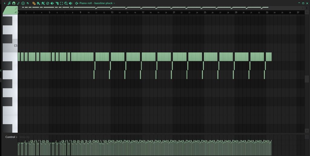 beat and patterns for pluck synth instruments