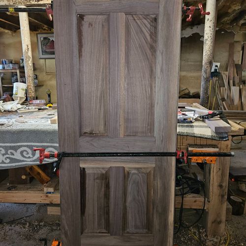 Custom Black Walnut door