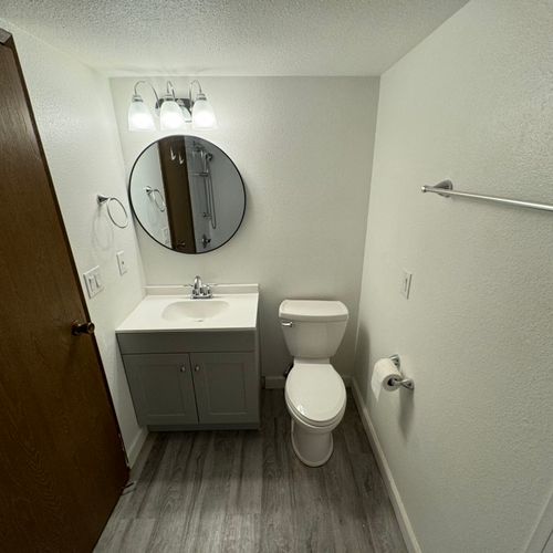 I needed vanity installed with other bathroom fixt