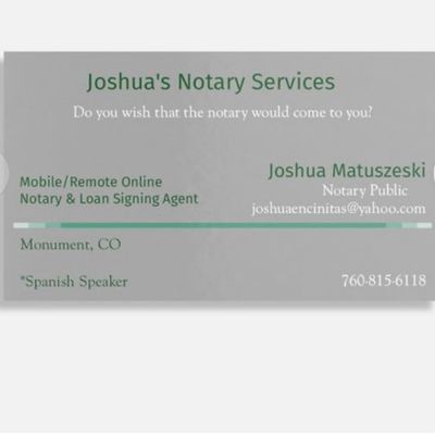Avatar for Joshua’s Notary Services
