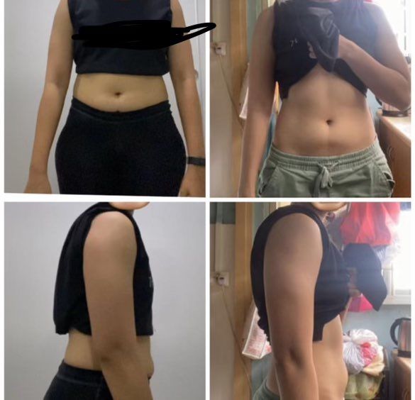 2 months of dieting and consistent workouts throug
