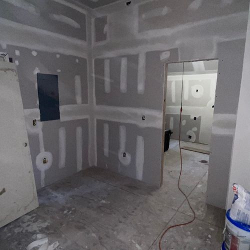 We hang and finish drywall small or big