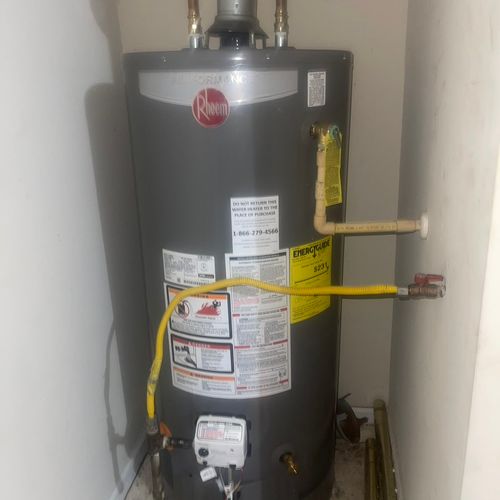 R&B Plumbing replaced my old water heater with a n