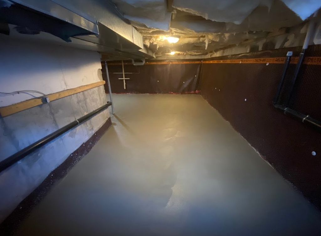 Draining and waterproofing complete