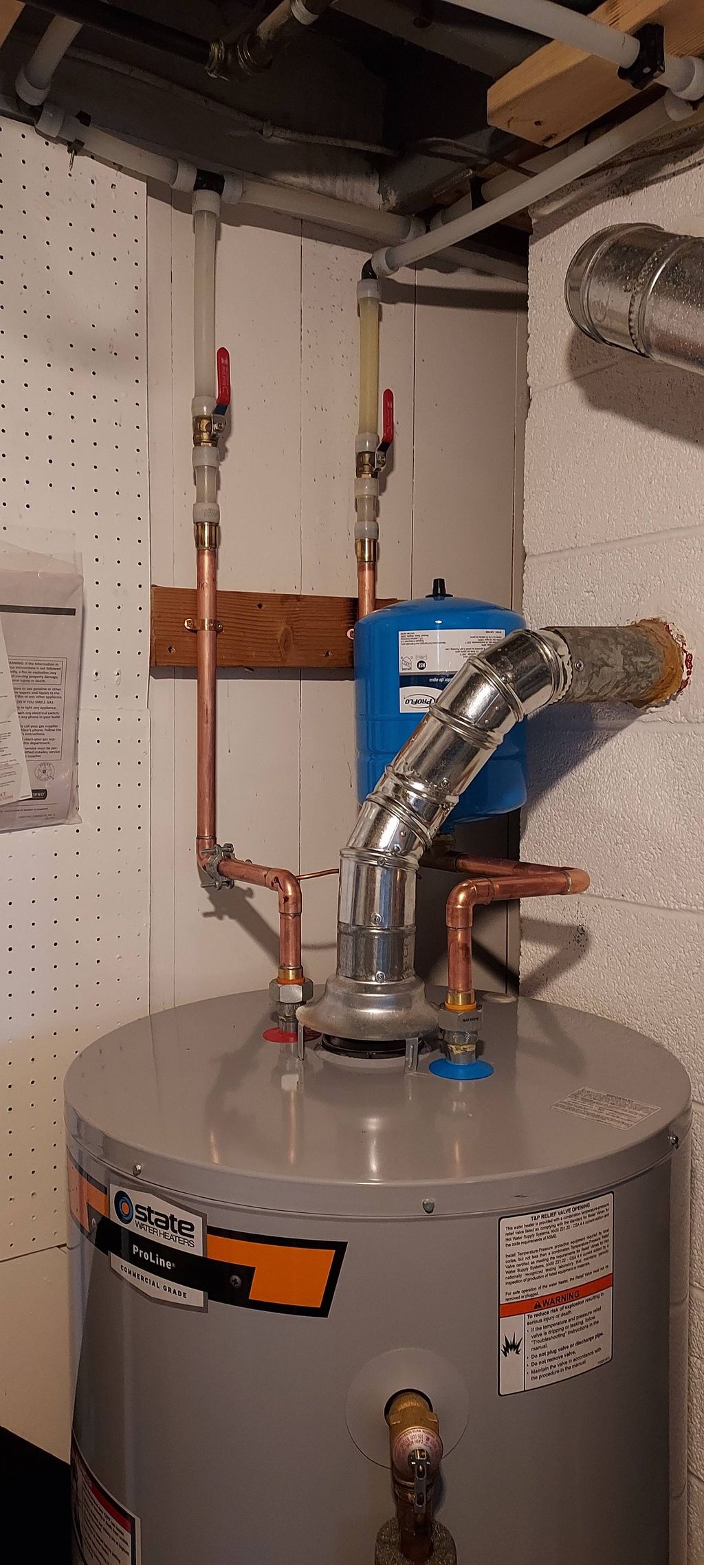 Water heater install. 