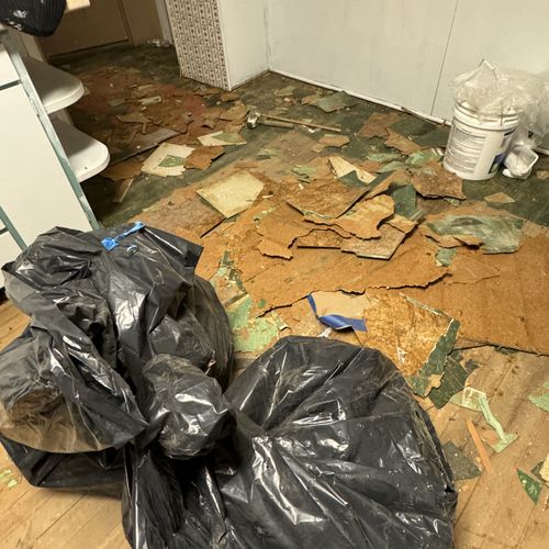 Floor restoration debris removal 