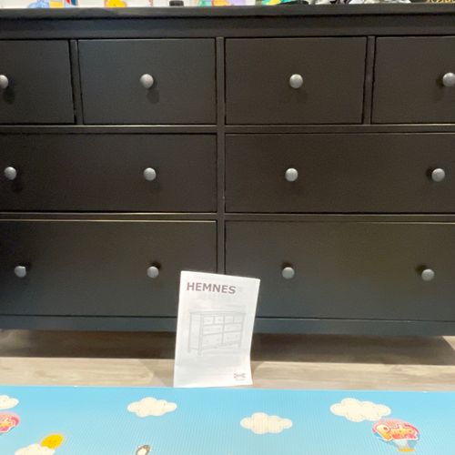 Put together my ikea dresser for our baby room. Di