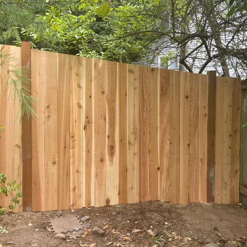 Great work get the fence done in a very timely way