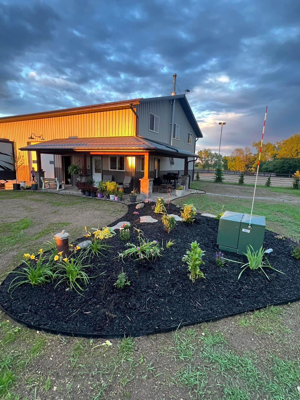 Install mulch and plants