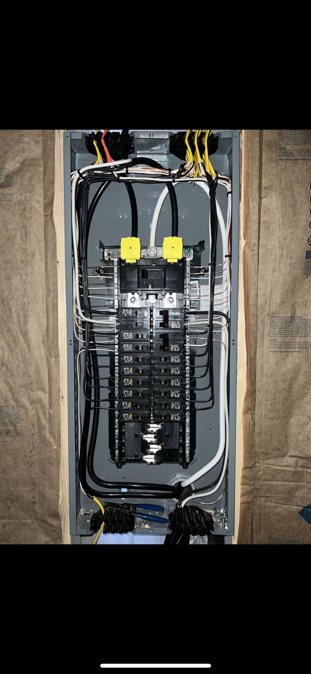 Remodel new panel installed