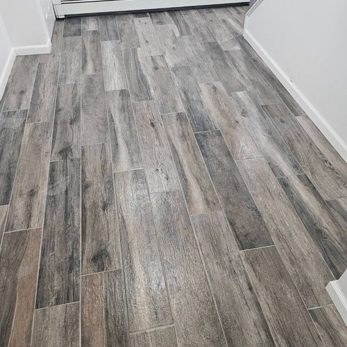 Great job on my basement floor replacement 
Tile l