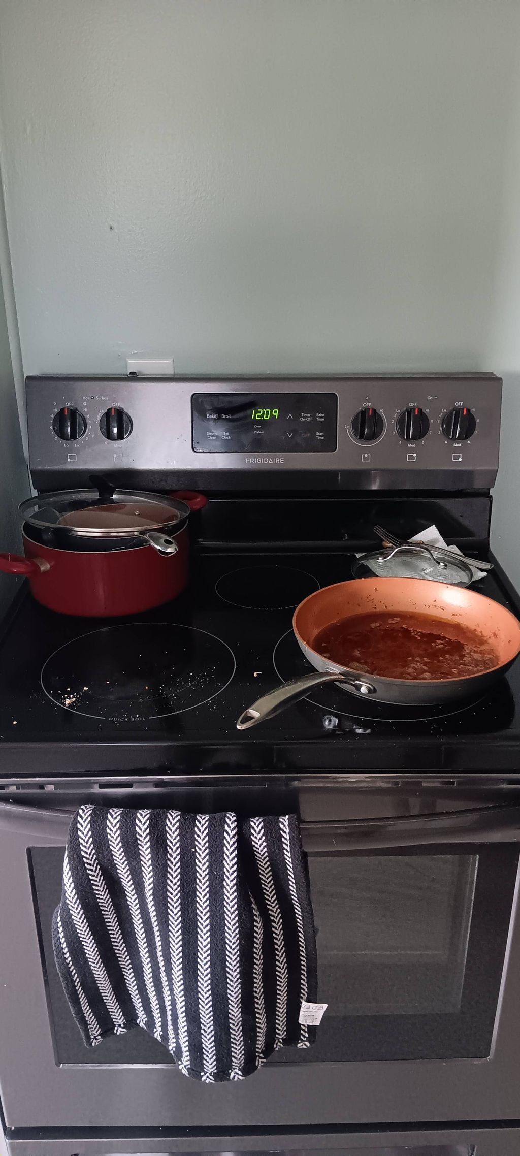 stove before