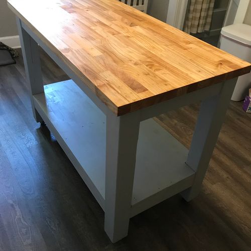 Built a rolling butcher block for client